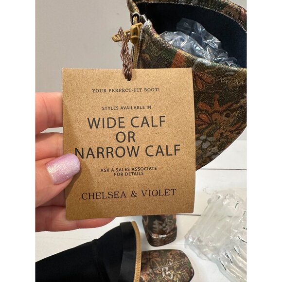 CHELSEA & VIOLET WOMENS ZAYLA FLORAL BOOTS - SIZE 8M- NWOB - Picture 2 of 10